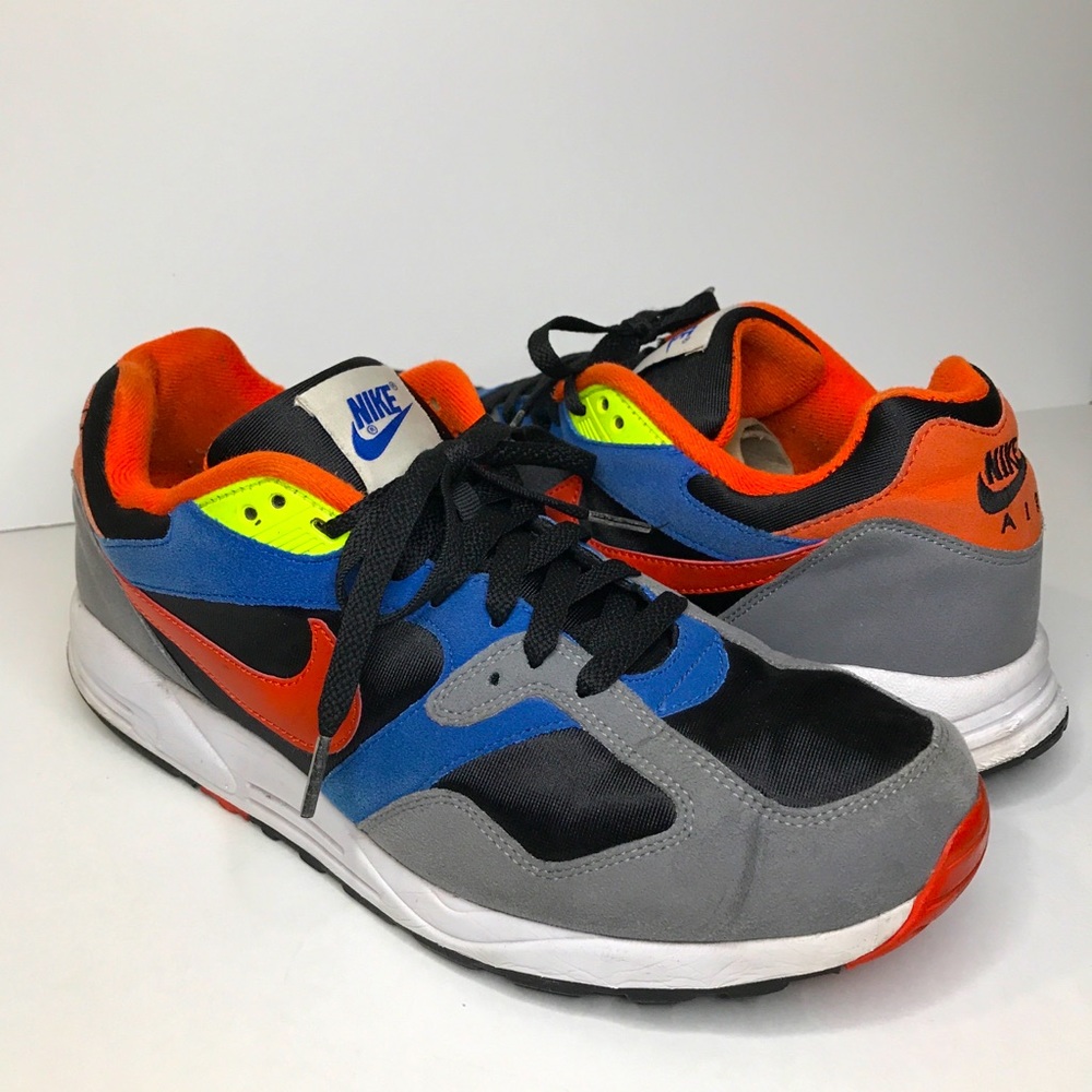 Nike Air Base 2 Sz 9.5 Orange Blue Very Good Used Condition